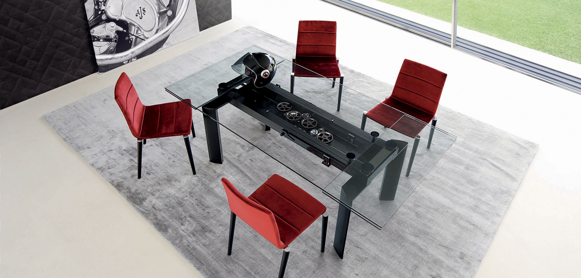 dining table (anodised black aluminium) image number 0